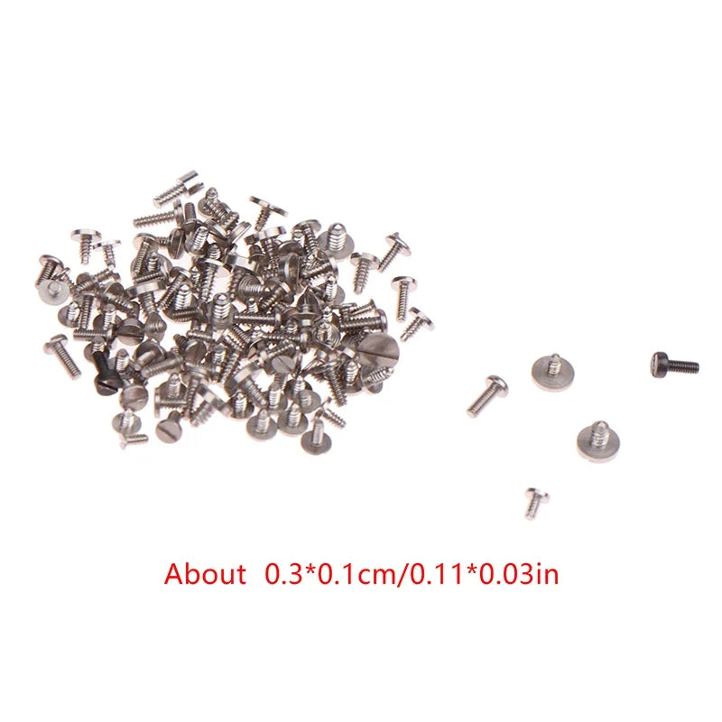 100pcs Mixed Multi-Size Watch Screws Movement Repair Set Watch Repair Screws Qme