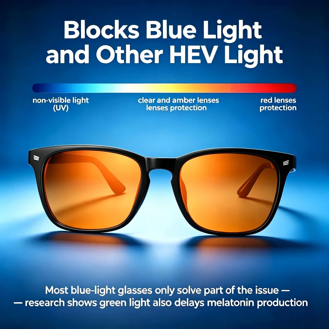 VOPHA S70 99.9% Blue Light Blocking Glasses – Orange Unisex Blue Light Glasses Qst