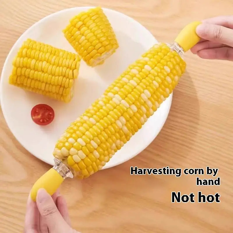 Stainless Steel Corn Cob Holders – BBQ Grilling Forks, 1 Pair BBQ Corn Holders Qst