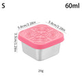 Stainless Steel Snack & Seasoning Container with Silicone Lid Food Storage Container Qme S Pink