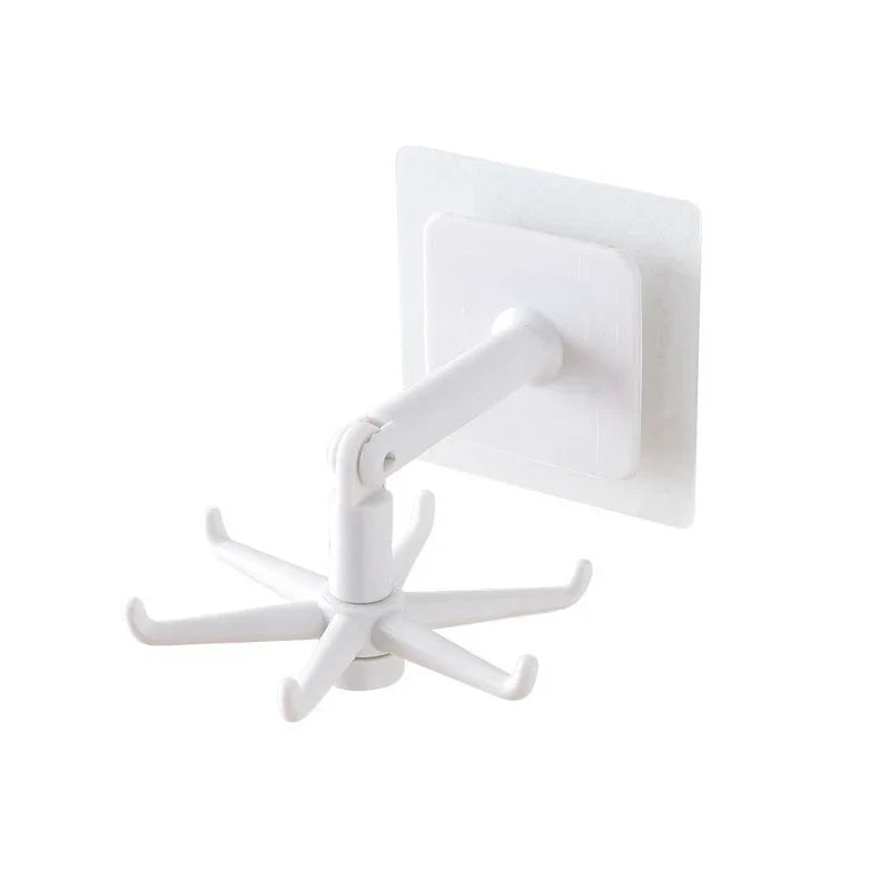 Multi-Purpose Rotating Kitchen Hook Organizer – Spoon Hanger Kitchen Utensil Hook Qme White