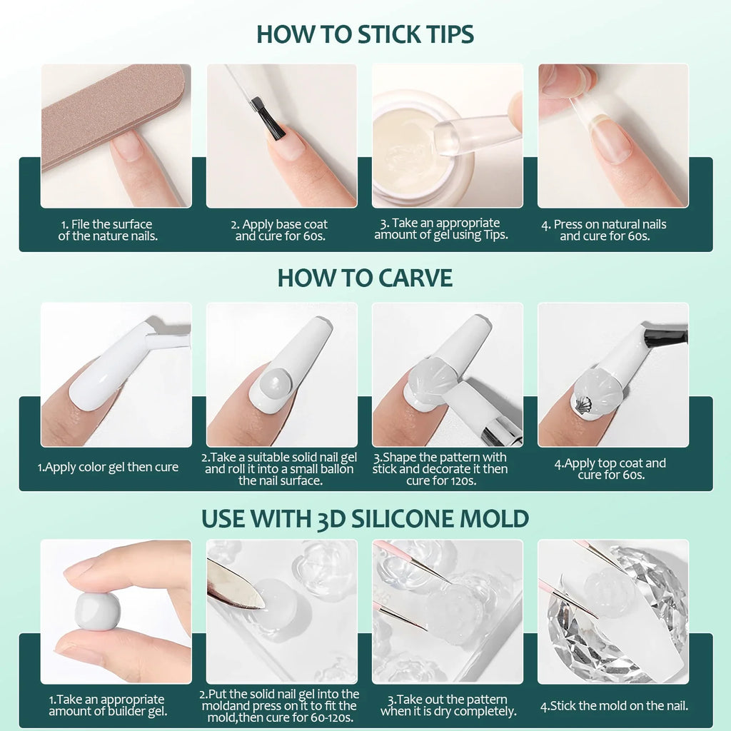 Nailpop Solid Nail Gel Adhesive for Press-On Nails – Ultra Strong Nail Gel Adhesive Qme