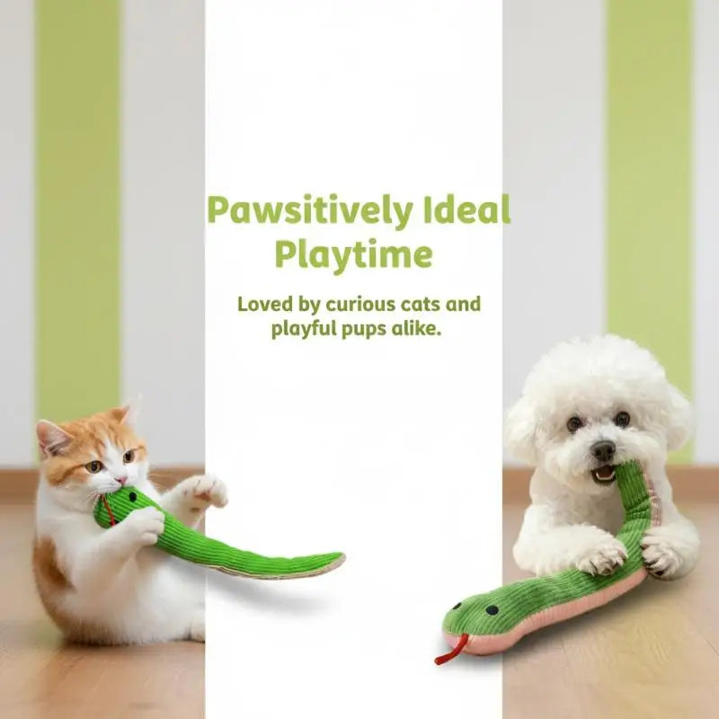 Interactive Snake Toy for Cats & Dogs – Crinkle Kick Toy Interactive Pet Toy Qme