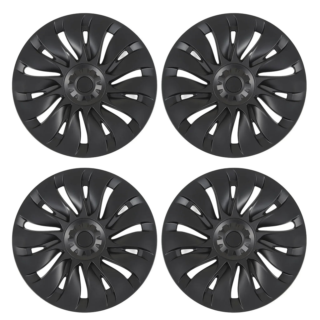 Matte Black 19" Wheel Hub Covers for Tesla Model Y (4pcs) Wheel Hub Covers Qme 4pcs
