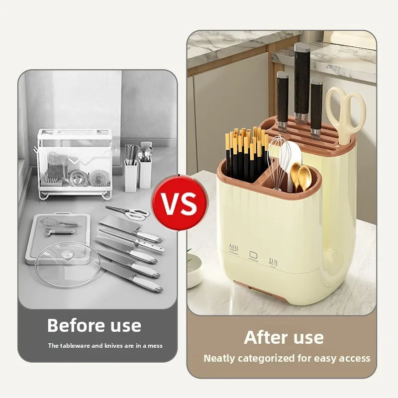 Multifunction Kitchen Knife Holder & Cutting Board Drain Rack Kitchen Knife Holder Qme
