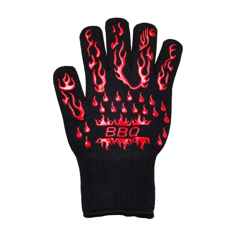 Non-Slip Silicone BBQ Oven Gloves – Heat Resistant Mitts Silicone Oven Mitts Qme
