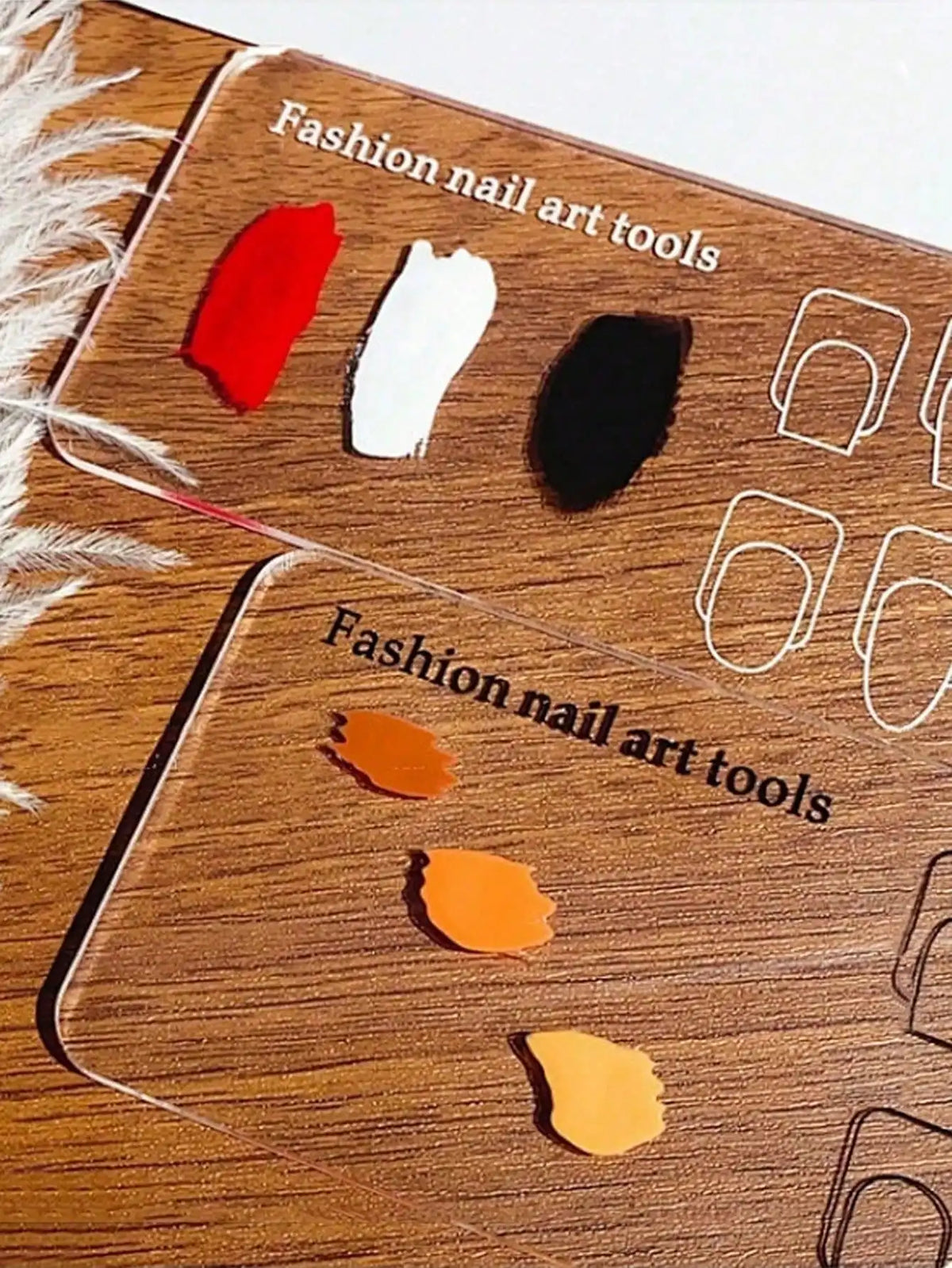 Nail Art Practice Palette – Transparent Reusable Stencils Nail Art Palette Qme