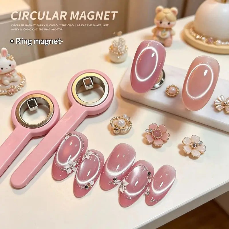 Ring Cat Eye Magnet Nail Tool – Hollow Nail Art Effects | Qme Nail Art Magnet Tool Qme