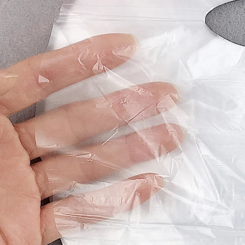 Disposable Face & Neck Protective Film Mask Sheets | Clear PE Disposable Face Mask Qme