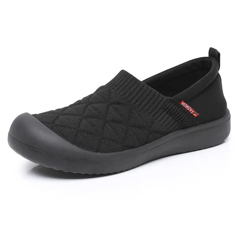 Women's Mesh Flat Loafers – Breathable Casual Slip-On Shoes Women's Flat Loafers Qst Black 35 China Mainland
