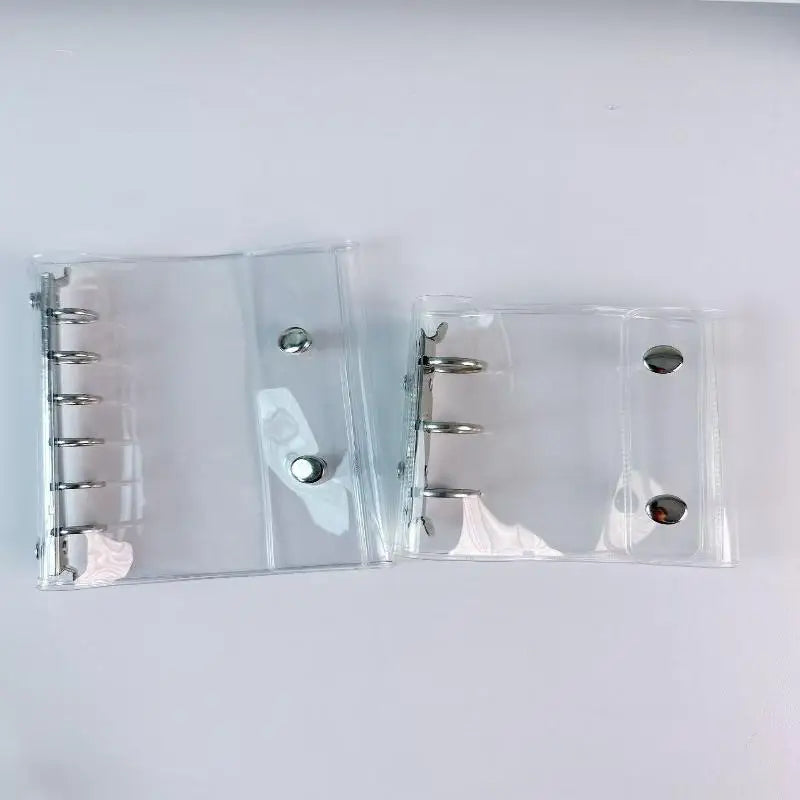 Clear PVC Ring Binder Waterproof Snap Closure A6 A7 A8 Ring Binder Qme