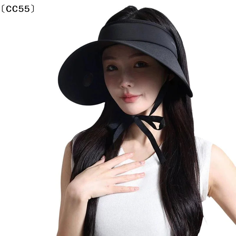 Women's Wide Brim Straw Sun Hat with Removable Shawl Wide Brim Sun Hat Qst
