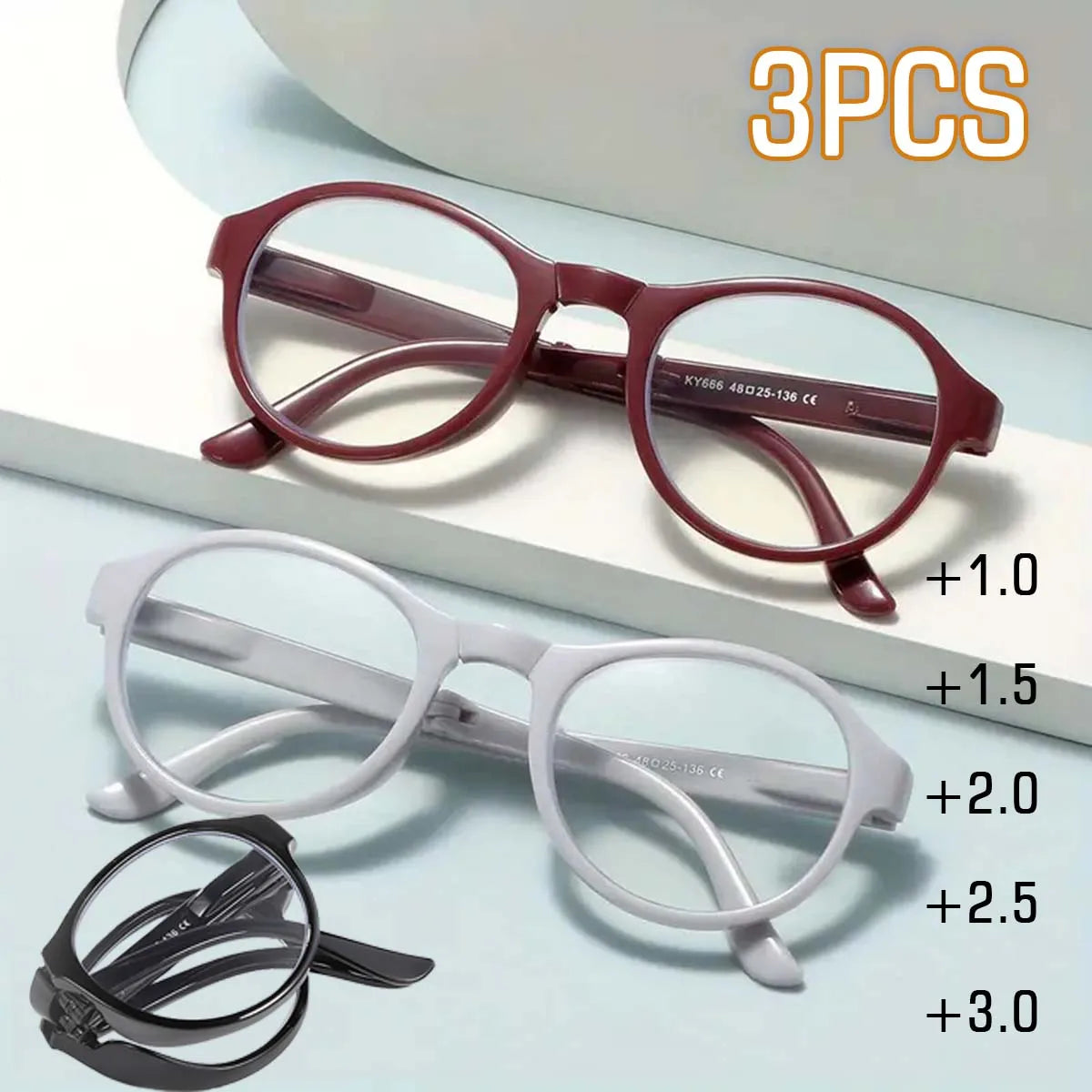 VOPHA Folding Reading Glasses – Blue Light Blocking Portable Folding Reading Glasses Qst