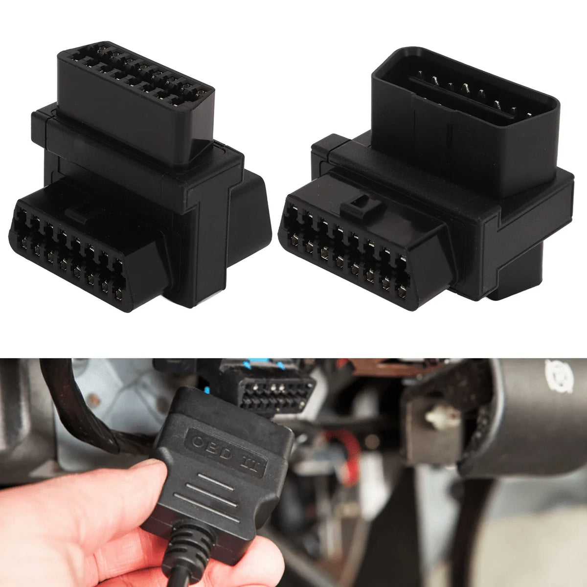 OBD2 Splitter Adapter – 16 Pin Male to 2 Female Converter OBD2 Splitter Adapter Qme