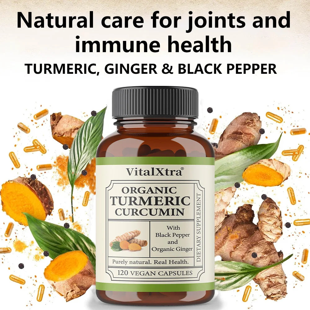 Turmeric Curcumin Black Pepper – 95% Curcuminoids, 120 Caps Herbal Supplement Qst