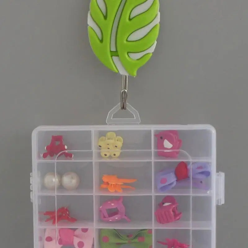 24-Grid Bead & Screw Organizer Storage Case | Wood & PP Compartment Storage Case Qme
