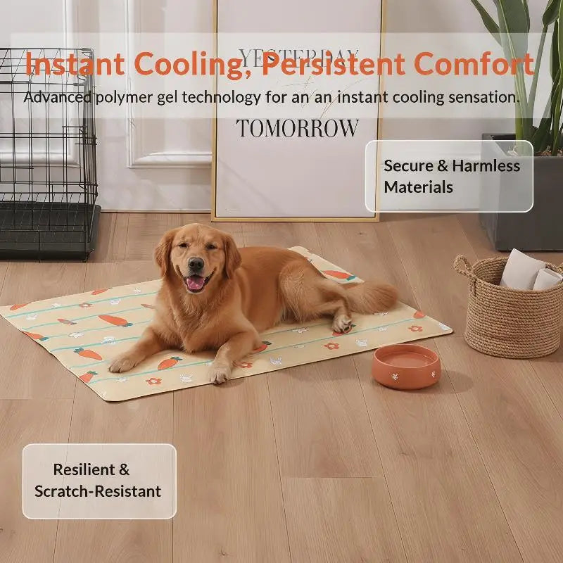 Pet Cooling Gel Mat for Dogs & Cats – Waterproof Reusable Pet Cooling Mat Qme