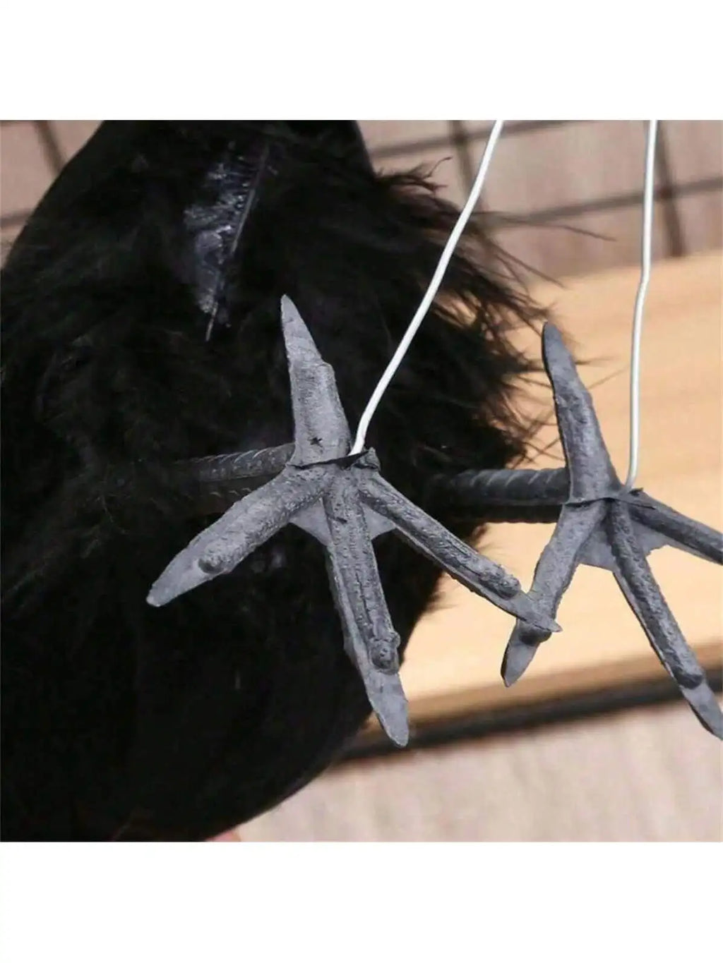 Halloween Black Crow Decoration – Realistic Fake Bird Prop Halloween Decoration Qme