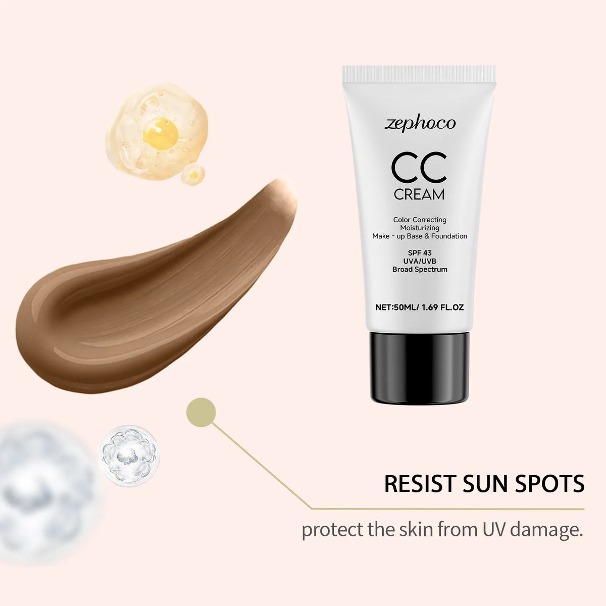 Zephoco Moisturizing Liquid Foundation – Brightening & Long-Lasting Liquid Foundation Qst