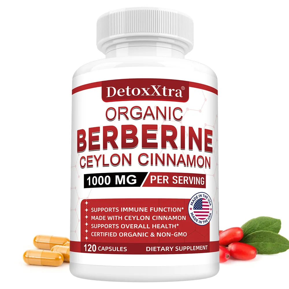 Ceylon Cinnamon & Berberine Capsules – Metabolism Support Herbal Supplement Qst