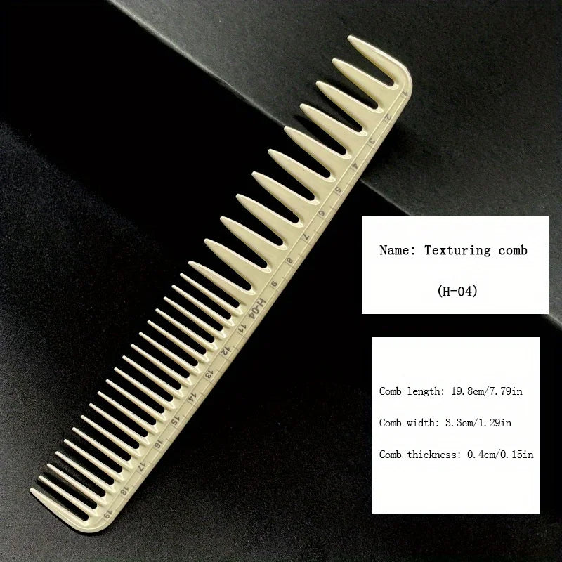 6pc Carbon Fiber Hair Cutting Comb Set with Scale | Anti-Static Hair Cutting Comb Set Qme