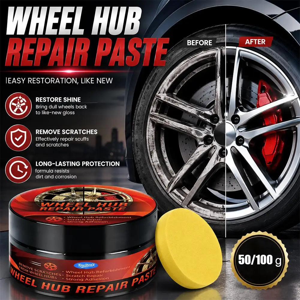 Wheel Hub Scratch Repair Polish Paste | Tire Rim Restorer Wheel Repair Paste Qme