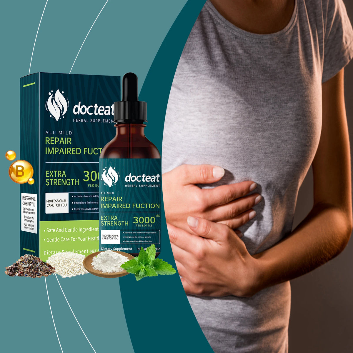 Docteat Herbal Supplement Drops – Natural Plant Wellness Tonic Herbal Supplement Drops Qst