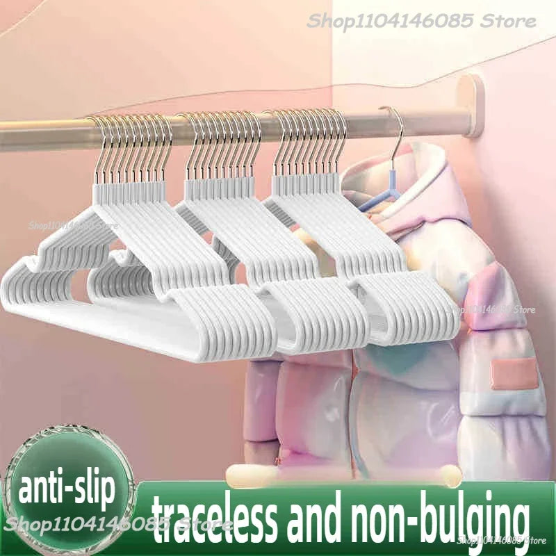 Non-Slip Plastic Clothes Hangers – Dorm & Home Drying (10pc) Clothes Hangers Qme