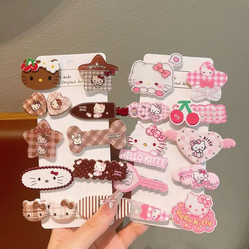 Hello Kitty Cartoon Hair Clip – Cute Acrylic Bangs Clip Cartoon Hair Clip Qme