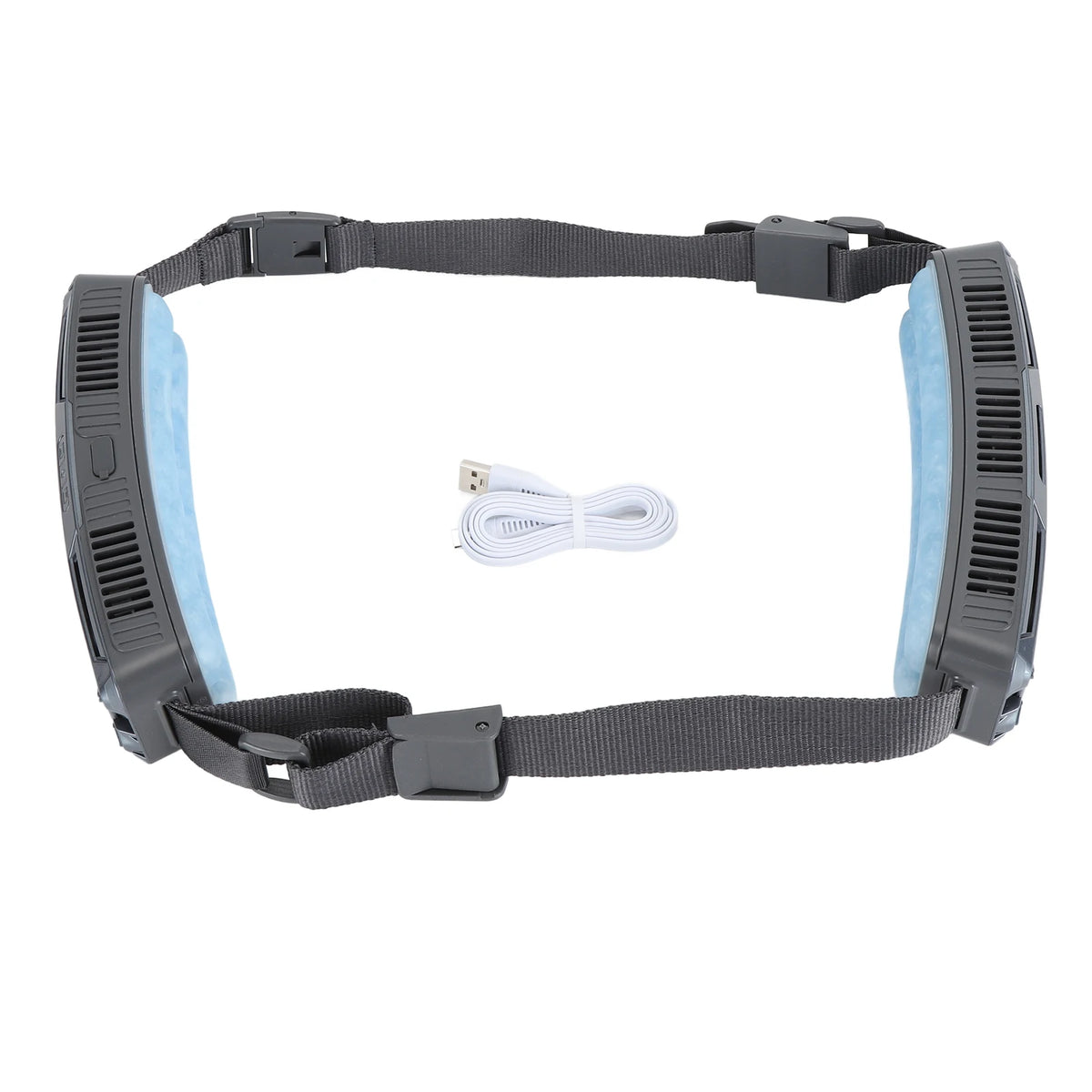 Wearable Waist Belt Fan – 3-Speed Hands-Free Cooling, 5000mAh Wearable Belt Fan Qst Blue