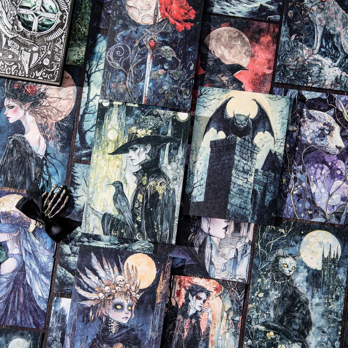 Gothic Dark Fantasy Writing Paper 30 Sheets – DIY Journal Decorative Craft Paper Qme
