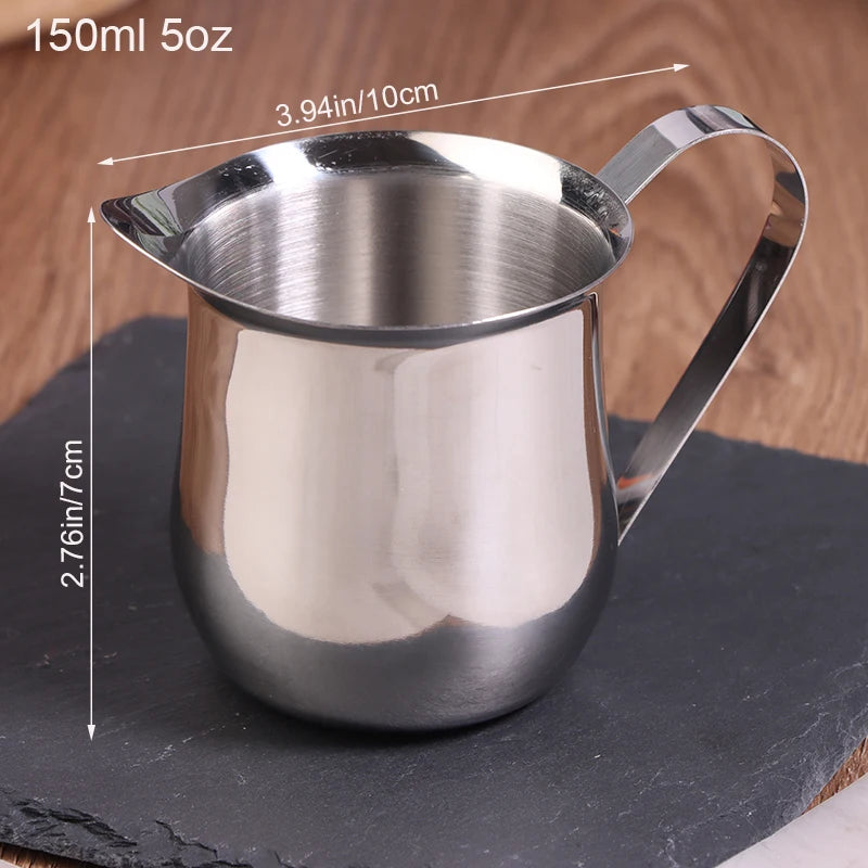 Stainless Steel Milk Frothing Pitcher 60–240ml | Creamer Cup Milk Frothing Pitcher Qst 150ML
