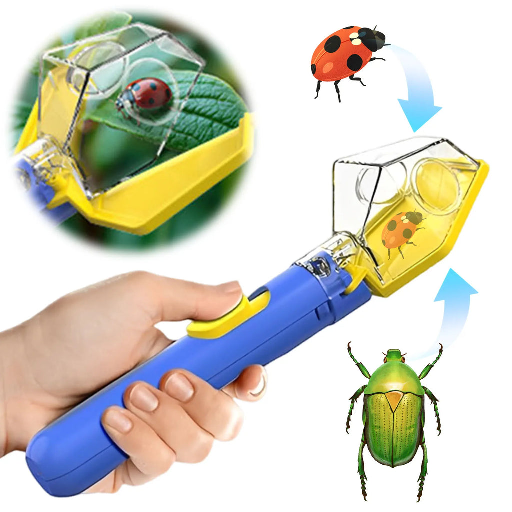 Kids Portable Insect Catcher Box with Dual Magnifying Lens Kids Bug Catcher Qme