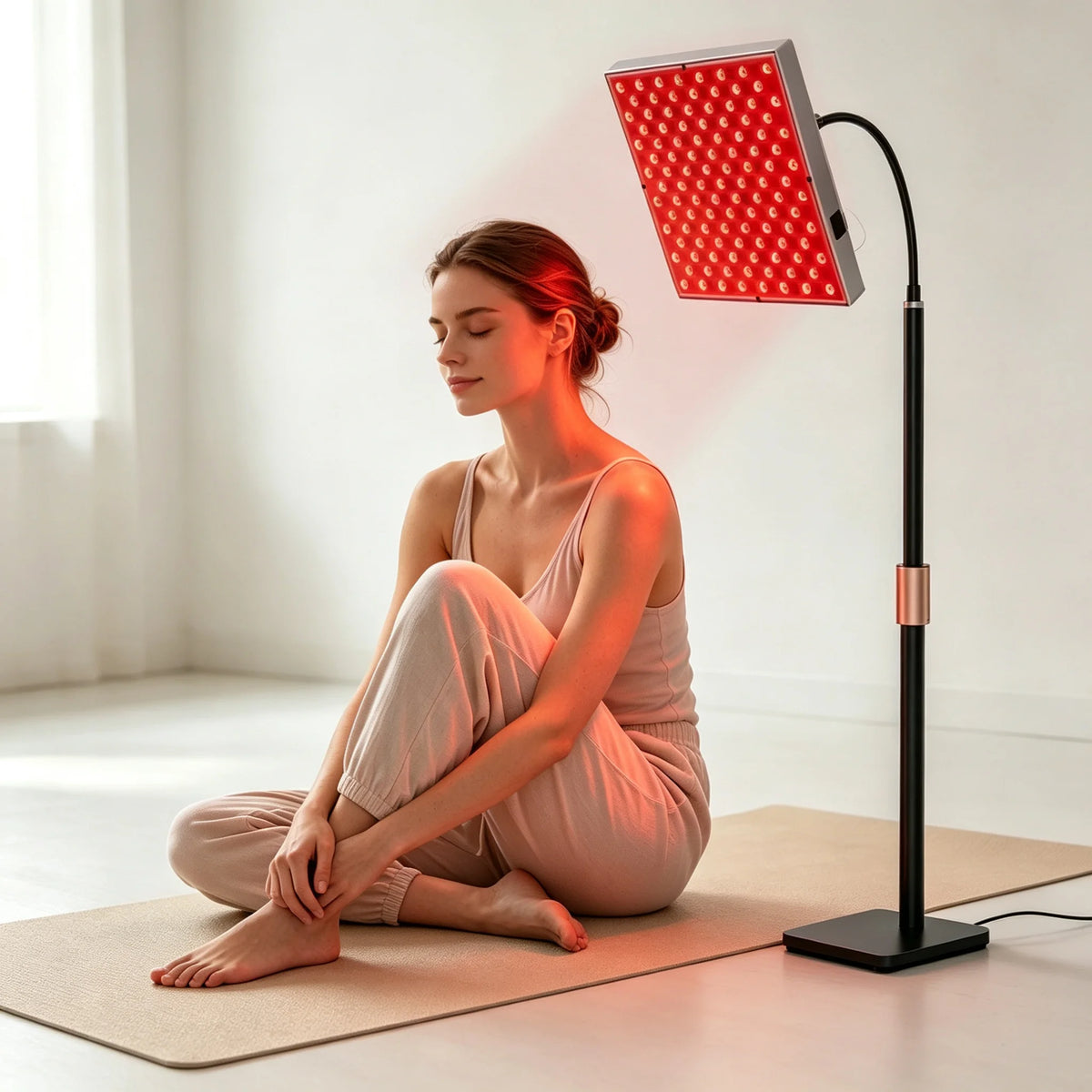 225 LED Red Light Therapy Panel 660nm 850nm with Adjustable Stand Red Light Therapy Panel Qst