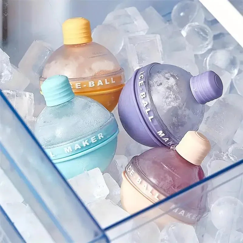 Silicone Sphere Ice Ball Mold – Seamless Round Ice Cube Maker Ice Ball Mold Qme