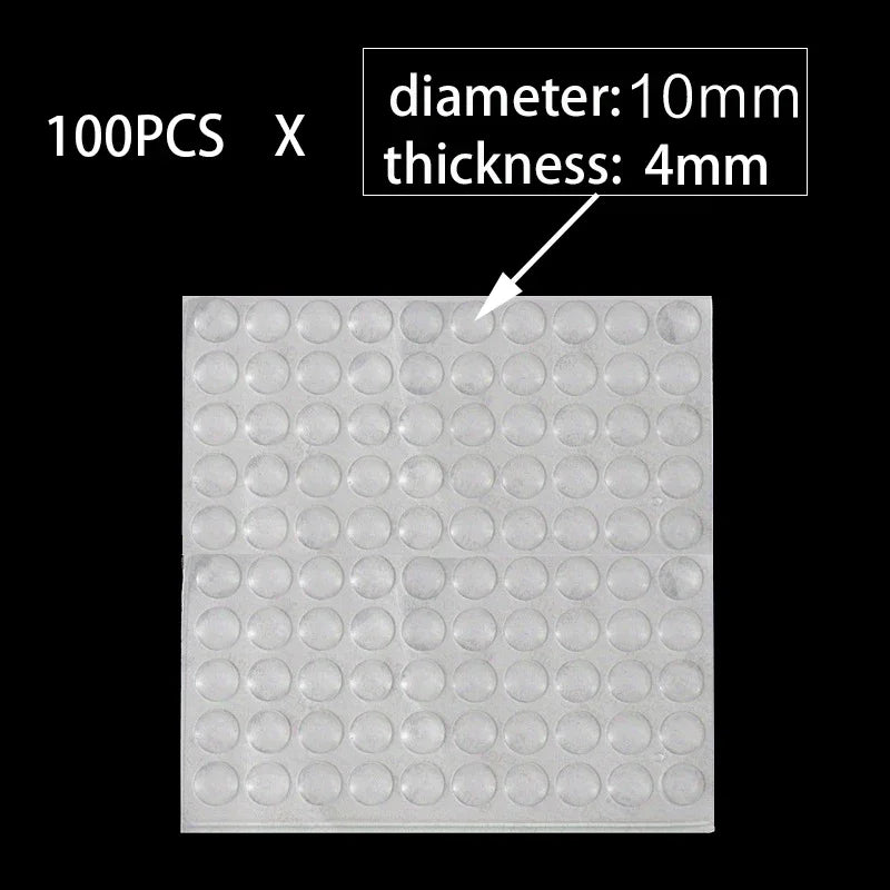 Silicone Anti-Slip Bumper Pads – Furniture & Cabinet Feet Silicone Bumper Pads Qme OD 10X4mmX100PCS