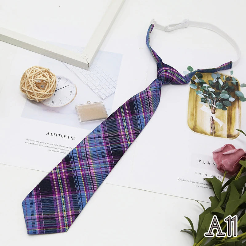 Women's JK Plaid Bow Tie Detachable Collar – College Style