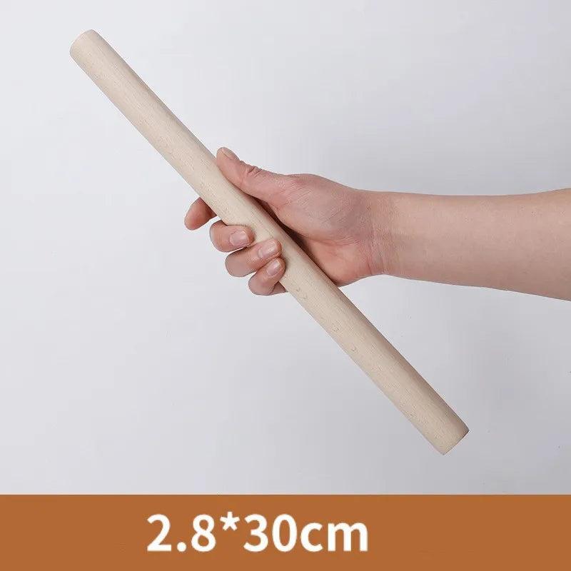 Solid Wood Rolling Pin – Pasta, Dumpling, Biscuit & Fondant Wooden Rolling Pin Qst 30 CM
