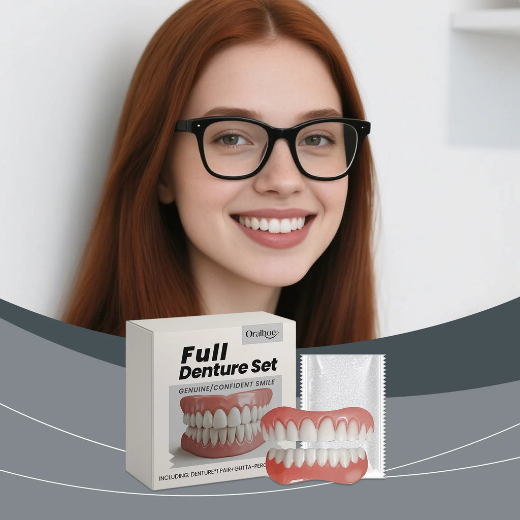 Temporary Silicone Denture Kit – Full Set Cosmetic Teeth Cover Cosmetic Denture Kit Qst