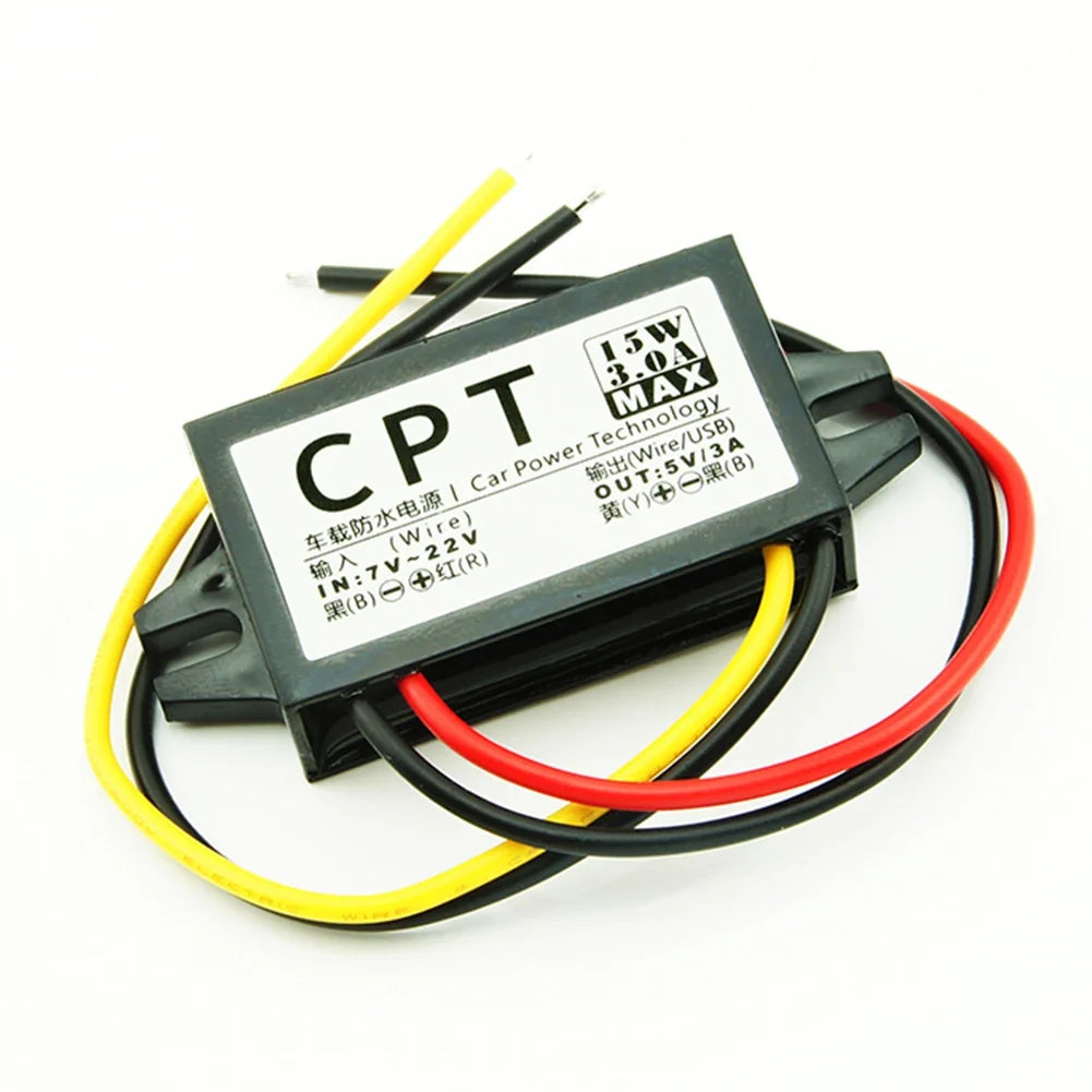 12V to 5V DC Converter 3A 15W Car Voltage Reducer | Qme Car Voltage Converter Qme