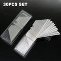 10-Pack Trapezoidal Replacement Blades | Carbon Steel Craft Knife Replacement Craft Blades Qme Silver