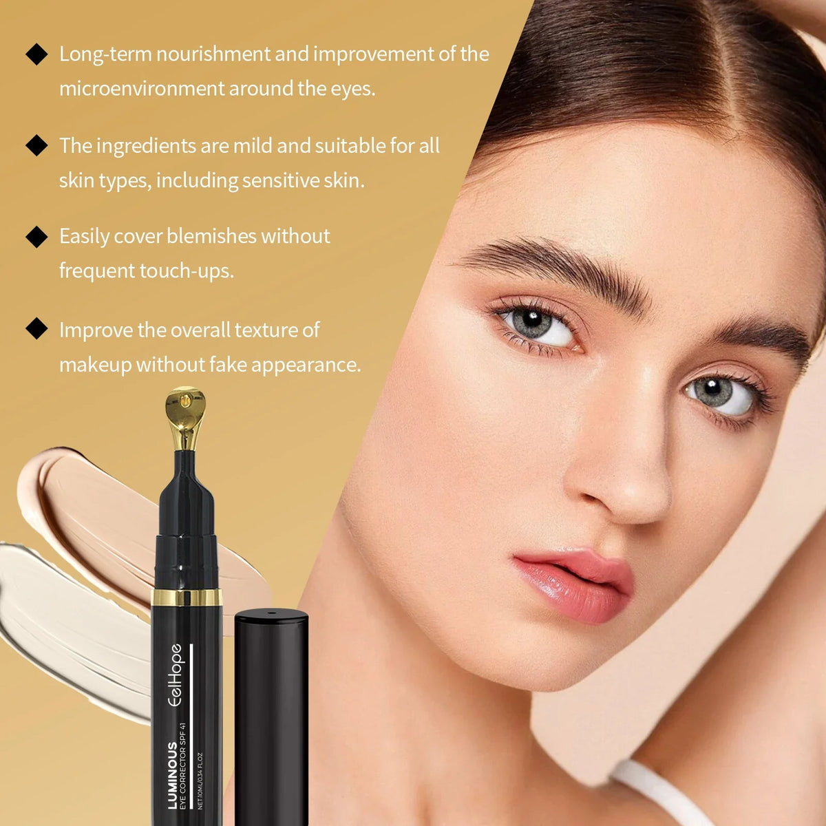 Qme Concealer Stick – Under Eye & Blemish Coverage, 4 Shades Concealer Stick Qme
