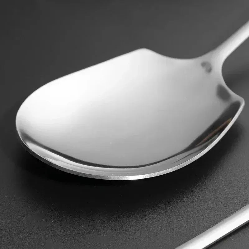 Stainless Steel Long Handle Spoons Set of 2 – Kitchen Cutlery Kitchen Spoon Set Qme