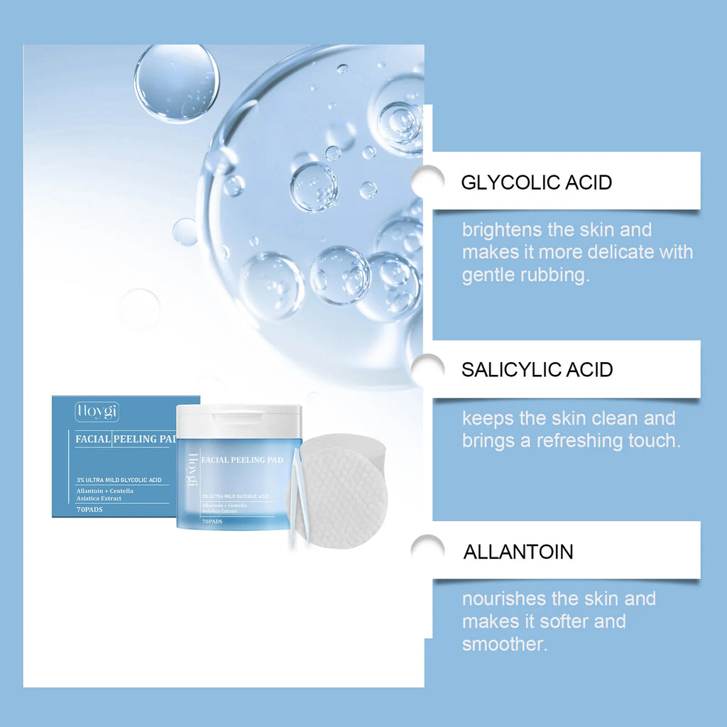 Salicylic Acid Exfoliating Pads – Oil Control & Brightening 70ct Exfoliating Toner Pads Qst