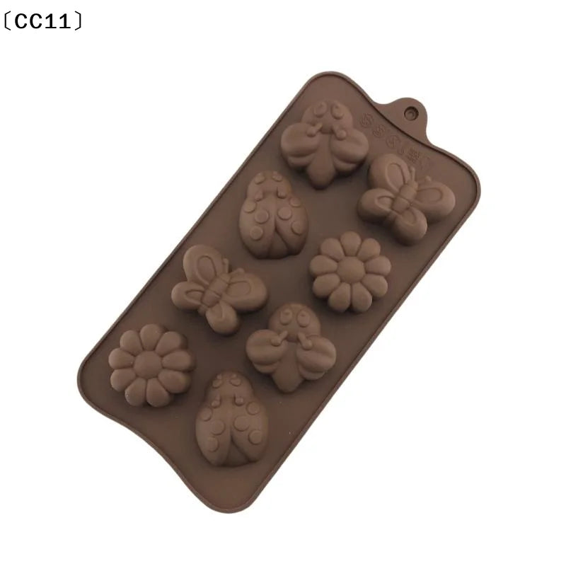 Silicone Flower Chocolate Mold – 8-Cavity Non-Stick Baking Mold Silicone Baking Mold Qme