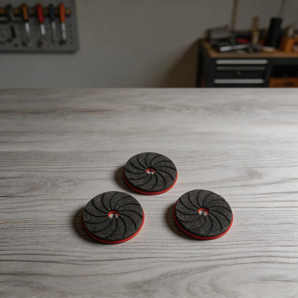 Wet Dry Polishing Discs for Granite & Stone – 3-Pack 50/100/200 Grinding Polishing Discs Qme