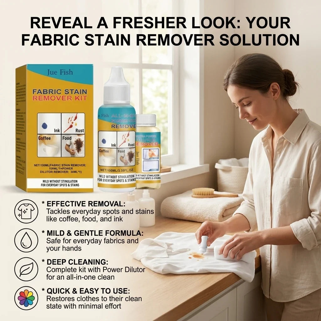 Qme Fabric Stain Remover – Dissolves Oil Stains, Quick-Dry Fabric Stain Remover Qme