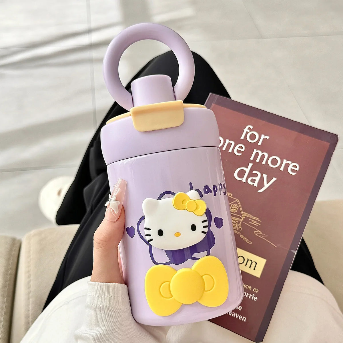 Hello Kitty Insulated Cup – Large Capacity Dual-Use Tumbler Insulated Travel Tumbler Qme 3 500ml
