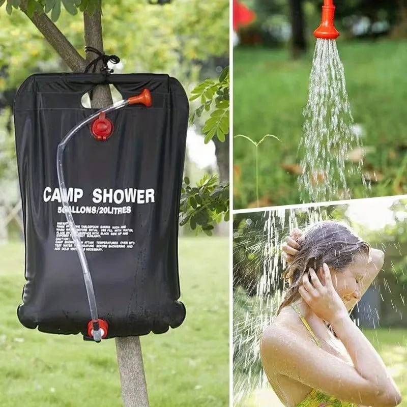 20L Foldable Solar Shower Bag – Portable Camping Shower Solar Camping Shower Qme
