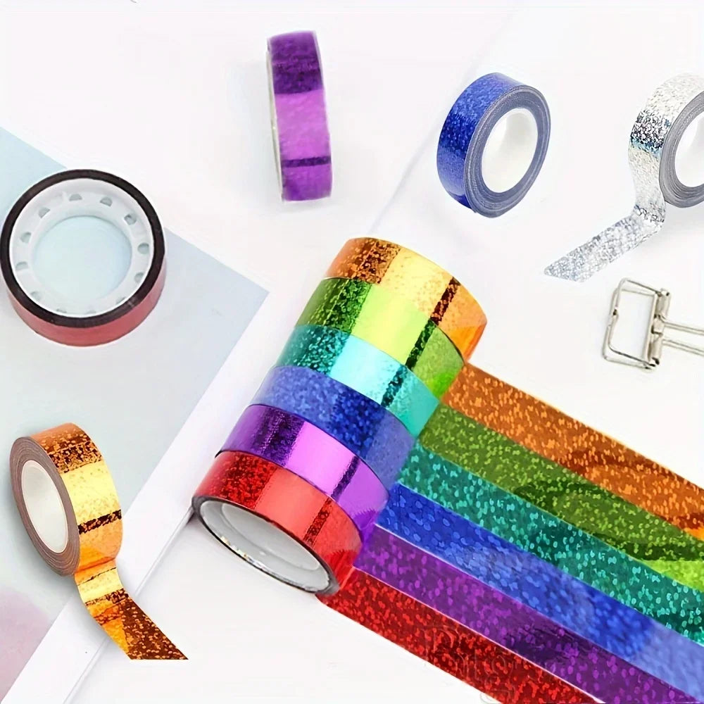 Laser Foil Tape High-Strength Adhesive – DIY Craft & Scrapbook Decorative Foil Tape Qme